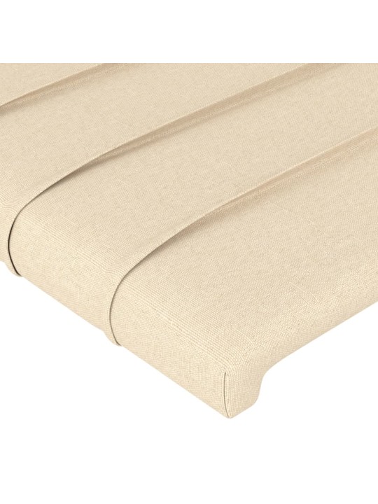 Čelo postele 2 ks krémové 80 x 5 x 78/88 cm textil