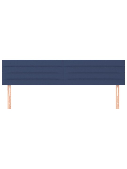 Čelo postele 2 ks modré 80 x 5 x 78/88 cm textil