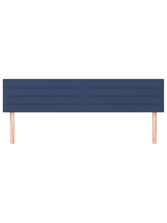 Čelo postele 2 ks modré 90x5x78/88 cm textil