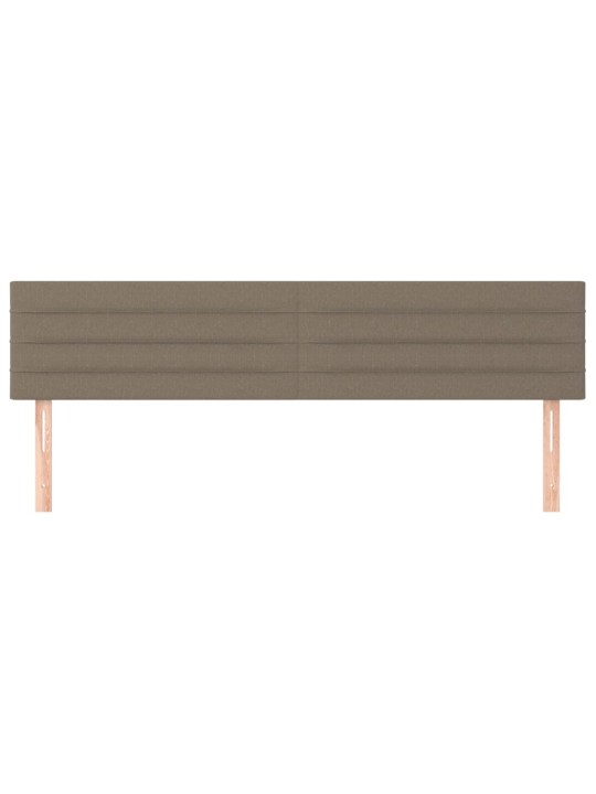 Čelo postele 2 ks taupe 100x5x78/88 cm textil