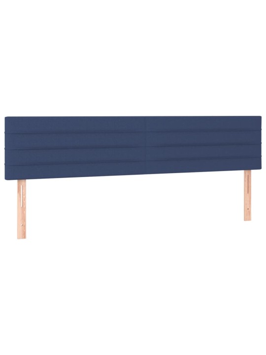 Čelo postele 2 ks modré 100x5x78/88 cm textil