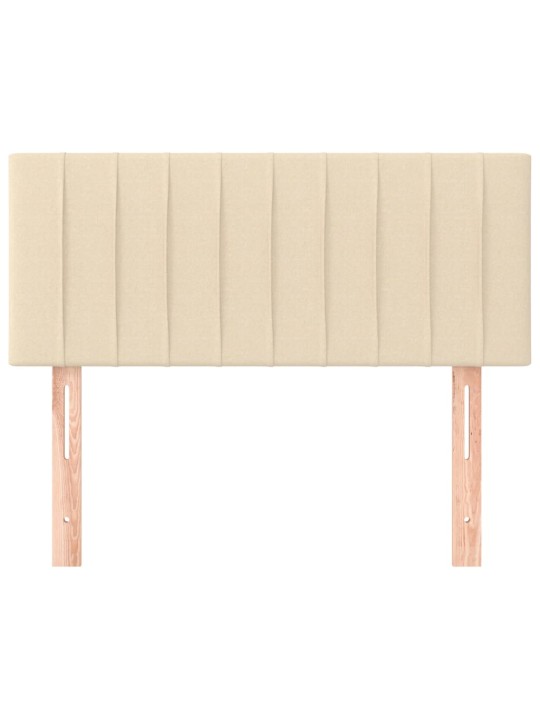 Čelo postele krémové 80 x 5 x 78/88 cm textil