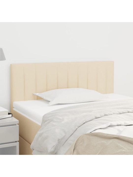 Čelo postele krémové 80 x 5 x 78/88 cm textil