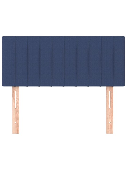 Čelo postele modré 80 x 5 x 78/88 cm textil