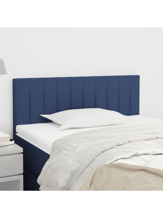 Čelo postele modré 80 x 5 x 78/88 cm textil