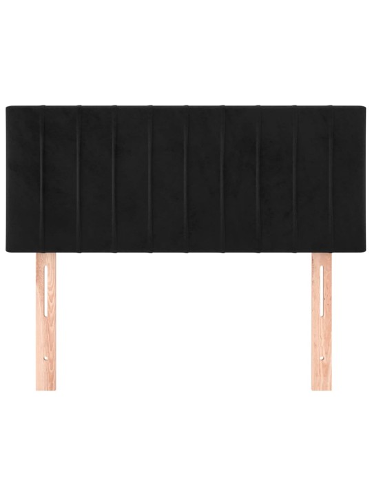 Čelo postele černé 80 x 5 x 78/88 cm samet