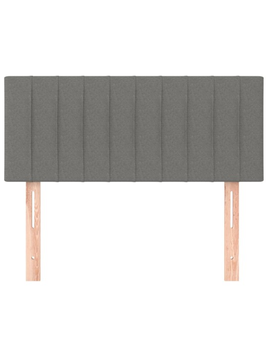 Čelo postele tmavě šedé 90x5x78/88 cm textil