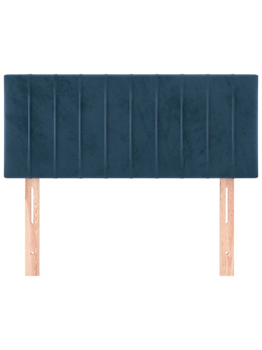 Čelo postele tmavě modré 90x5x78/88 cm samet