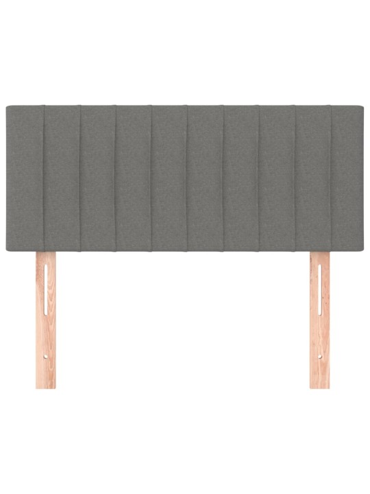 Čelo postele tmavě šedé 100x5x78/88 cm textil