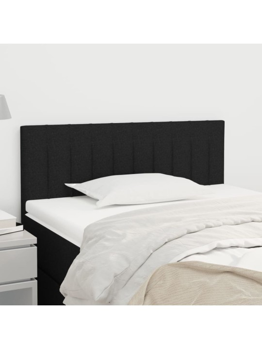 Čelo postele černé 100x5x78/88 cm textil