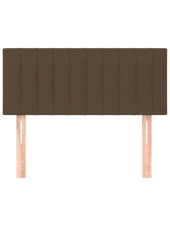 Čelo postele tmavě hnědé 100x5x78/88 cm textil