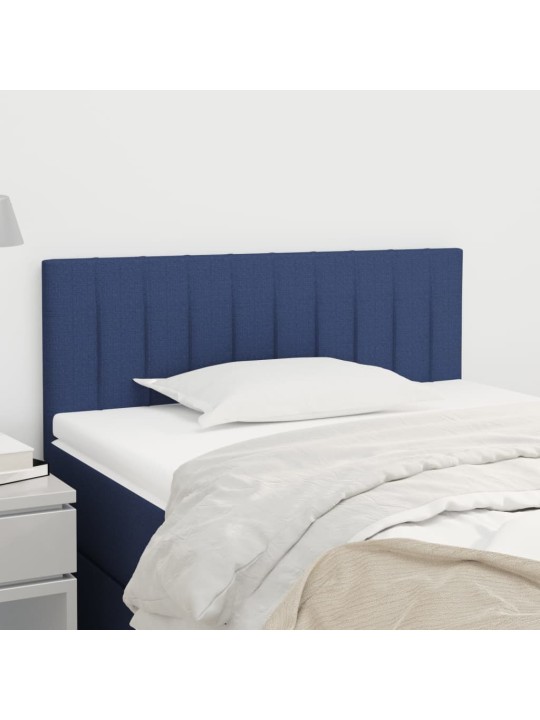 Čelo postele modré 100x5x78/88 cm textil