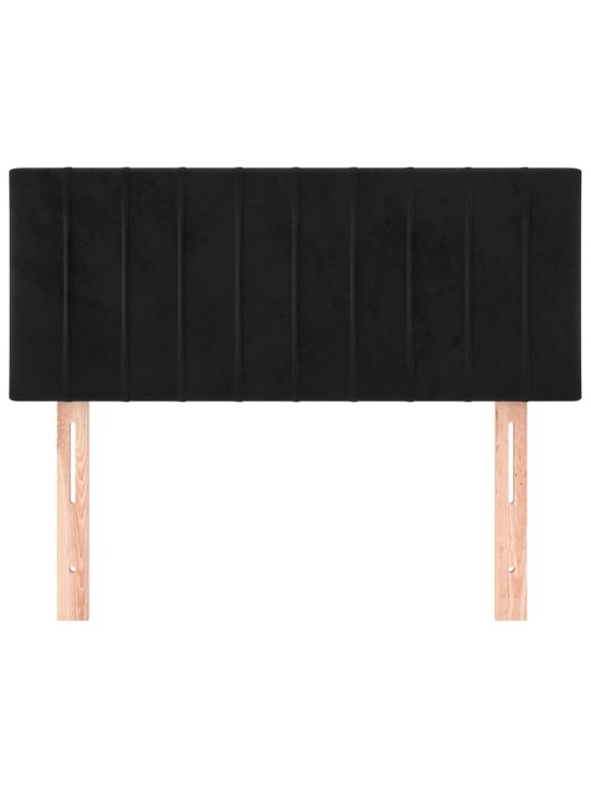 Čelo postele černé 100x5x78/88 cm samet