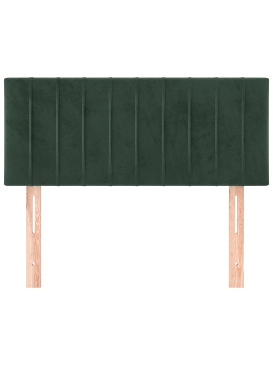 Čelo postele tmavě zelené 100x5x78/88 cm samet