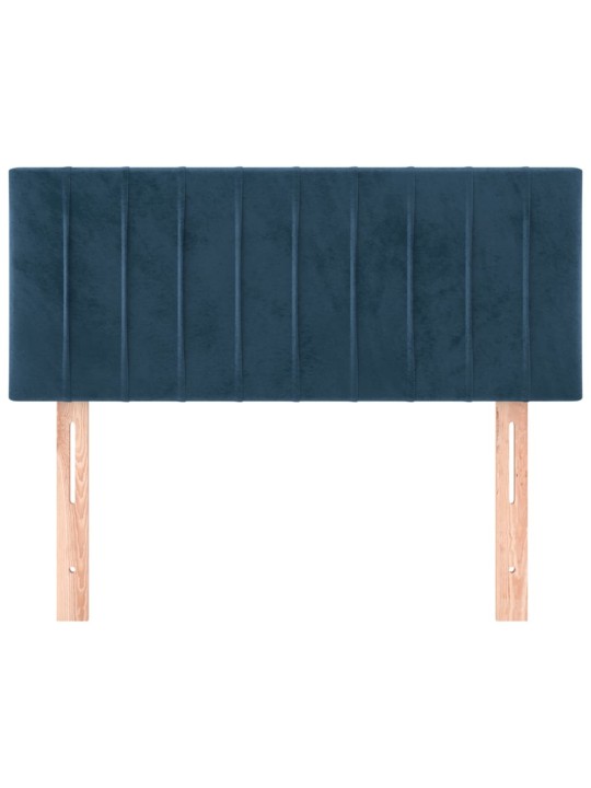 Čelo postele tmavě modré 100x5x78/88 cm samet