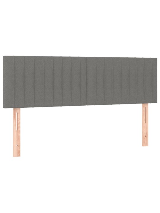 Čela postele 2 ks tmavě šedá 72 x 5 x 78/88 cm textil
