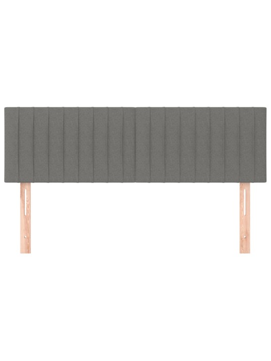 Čela postele 2 ks tmavě šedá 72 x 5 x 78/88 cm textil