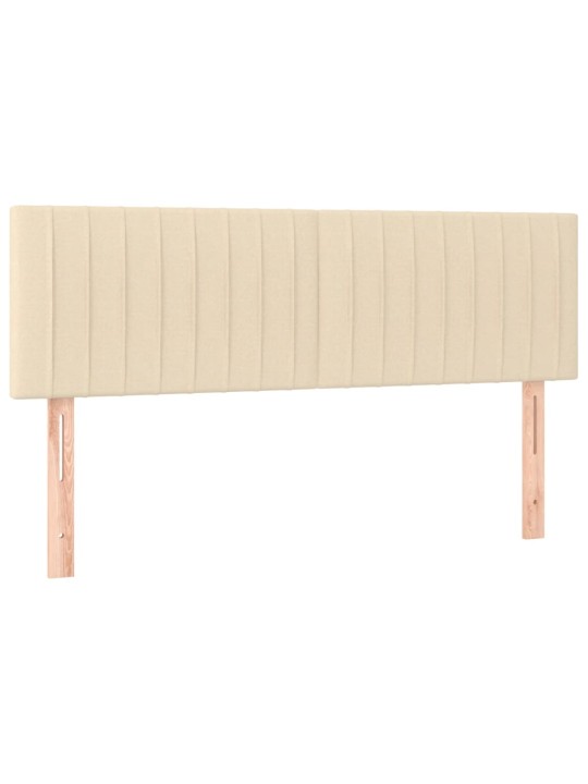 Čela postele 2 ks krémová 72 x 5 x 78/88 cm textil