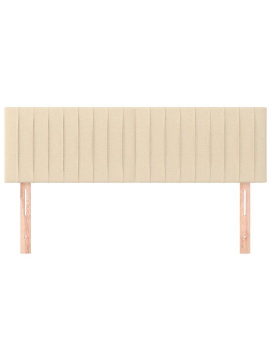Čela postele 2 ks krémová 72 x 5 x 78/88 cm textil