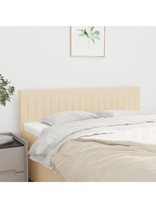 Čela postele 2 ks krémová 72 x 5 x 78/88 cm textil