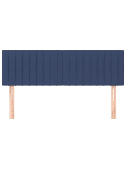 Čela postele 2 ks modrá 72 x 5 x 78/88 cm textil