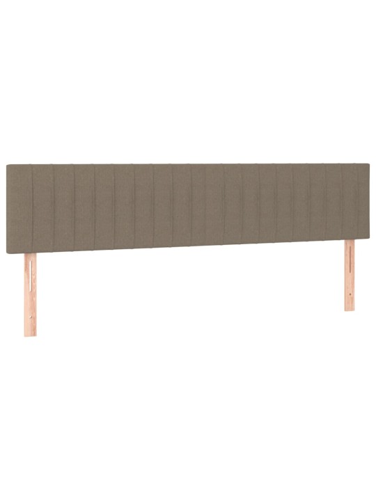 Čelo postele 2 ks taupe 90x5x78/88 cm textil