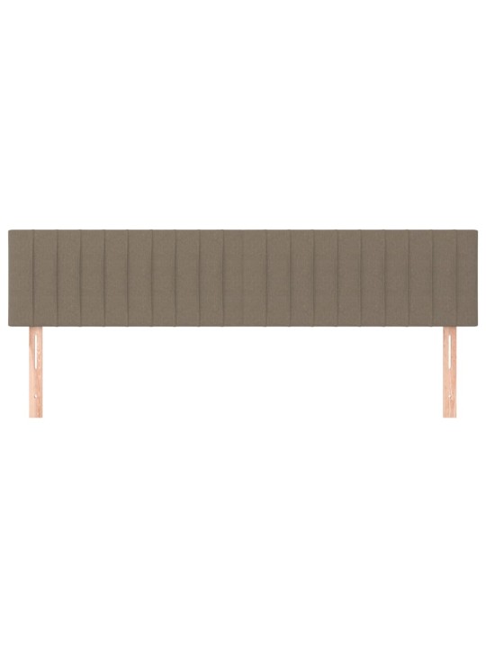Čelo postele 2 ks taupe 90x5x78/88 cm textil