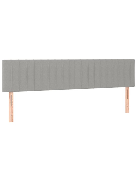 Čelo postele 2 ks světle šedé 100 x 5 x 78/88 cm samet