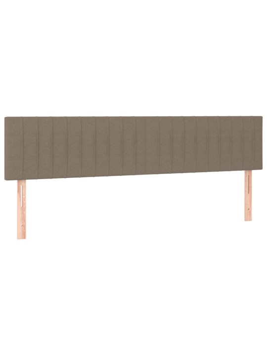 Čelo postele 2 ks taupe 100x5x78/88 cm textil