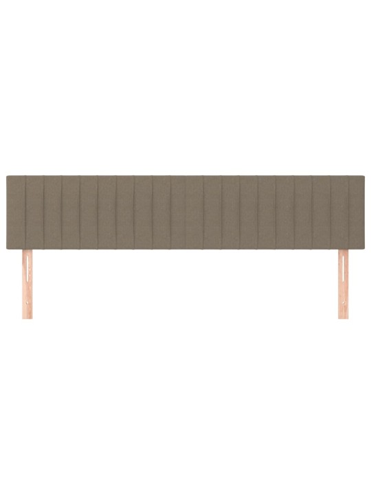 Čelo postele 2 ks taupe 100x5x78/88 cm textil