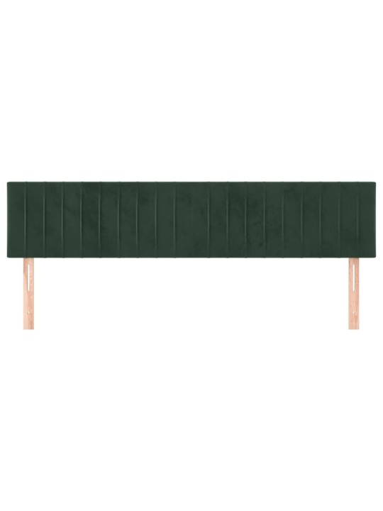 Čelo postele tmavě zelené 100x5x78/88 cm samet