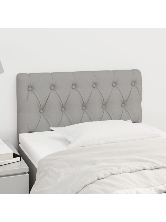 Čelo postele světle šedé 80 x 7 x 78/88 cm textil