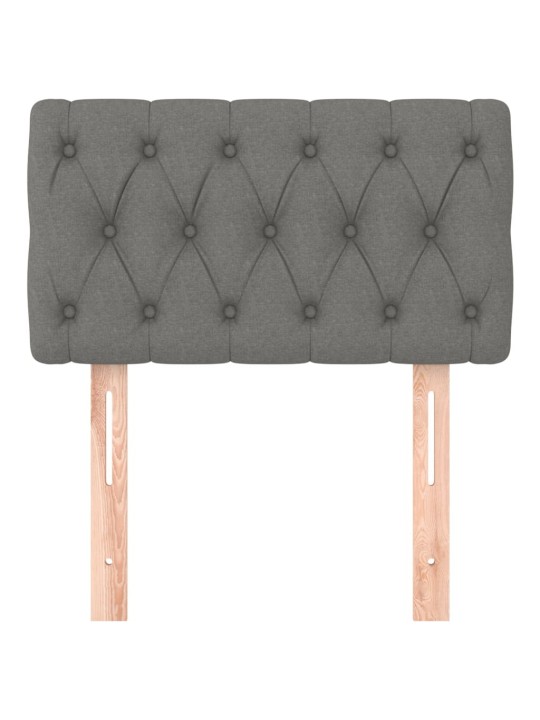 Čelo postele tmavě šedé 80 x 7 x 78/88 cm textil