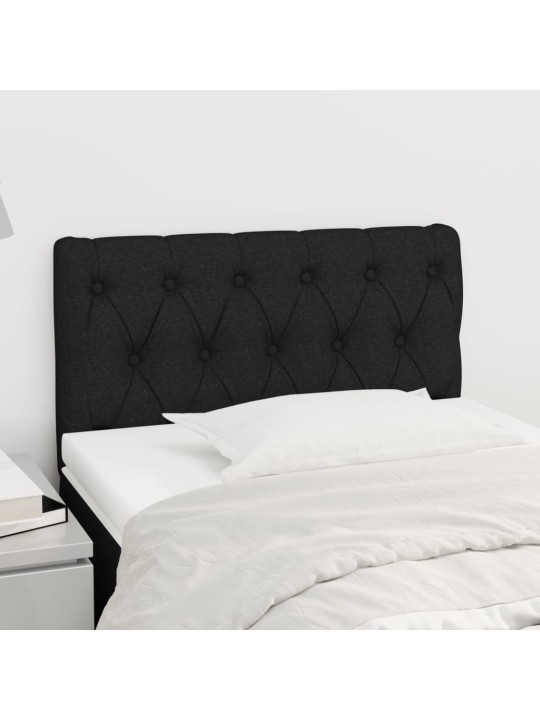 Čelo postele černé 80 x 7 x 78/88 cm textil