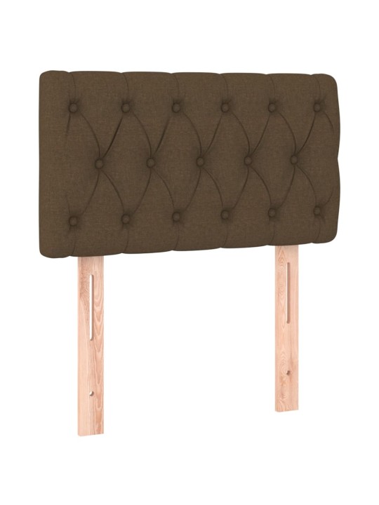 Čelo postele tmavě hnědé 80 x 7 x 78/88 cm textil