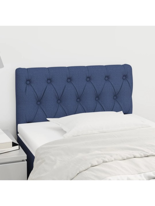 Čelo postele modré 80 x 7 x 78/88 cm textil