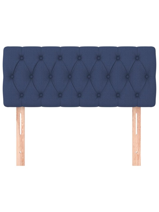 Čelo postele modré 90 x 7 x 78/88 cm textil