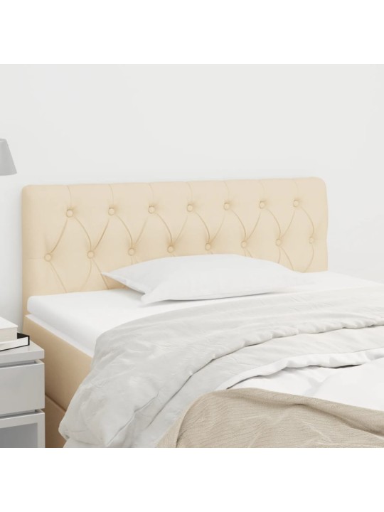 Čelo postele krémové 100x7x78/88 cm textil