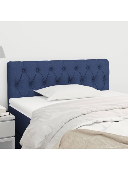 Čelo postele modré 100x7x78/88 cm textil