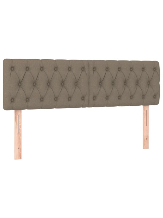 Čela postele 2 ks taupe 72x7x78/88 cm textil