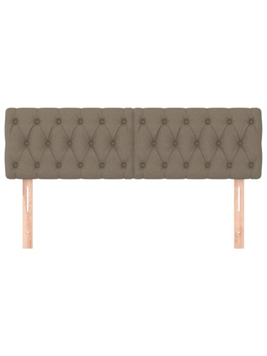 Čela postele 2 ks taupe 72x7x78/88 cm textil