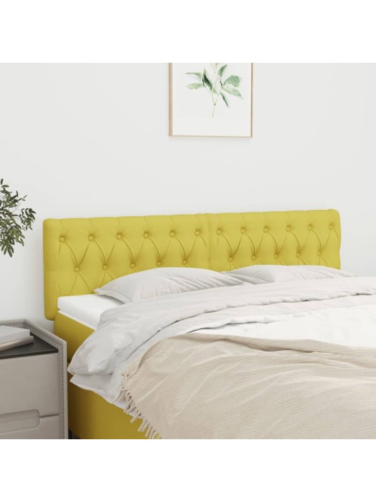 Čela postele 2 ks zelená 72x7x78/88 cm textil