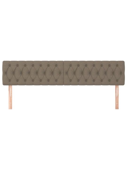 Čela postele 2 ks taupe 90x7x78/88 cm textil