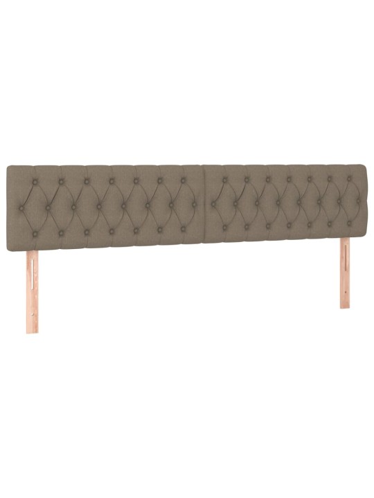Čelo postele 2 ks taupe 100x7x78/88 cm textil