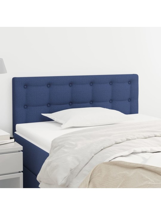 Čelo postele modré 80 x 5 x 78/88 cm textil
