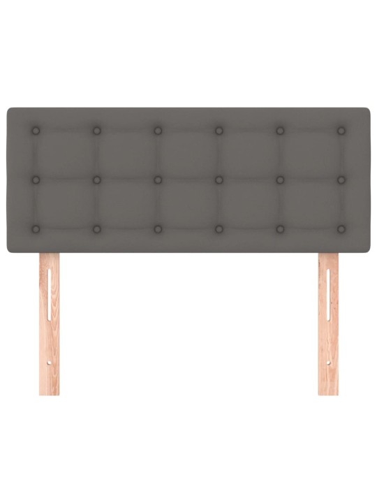 Čelo postele šedé 80 x 5 x 78/88 cm umělá kůže