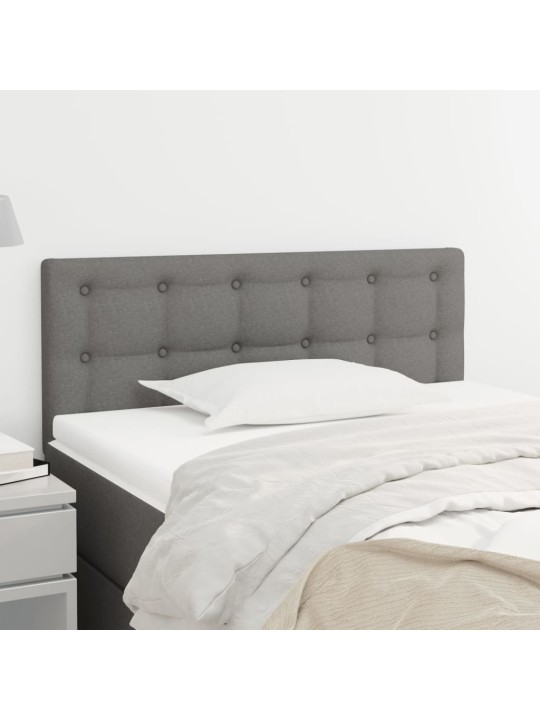 Čelo postele tmavě šedé 90x5x78/88 cm textil