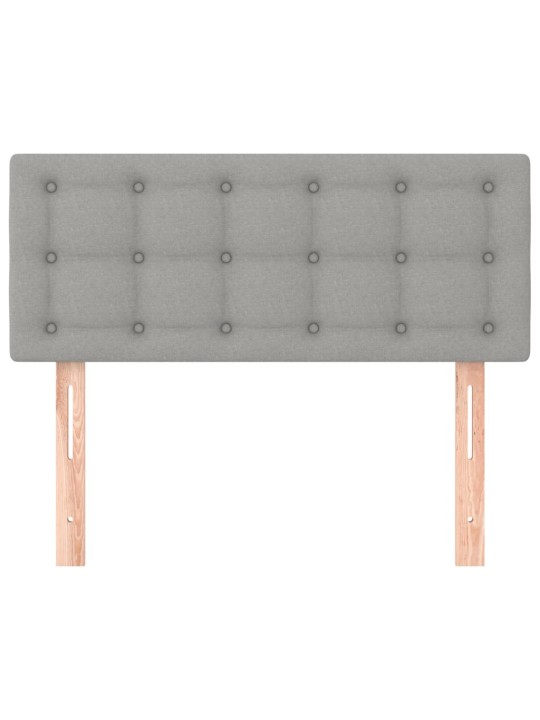 Čelo postele světle šedé 100 x 5 x 78/88 cm textil