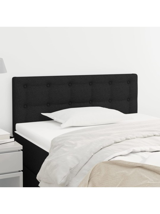 Čelo postele černé 100x5x78/88 cm textil