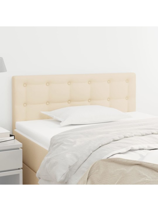Čelo postele krémové 100x5x78/88 cm textil